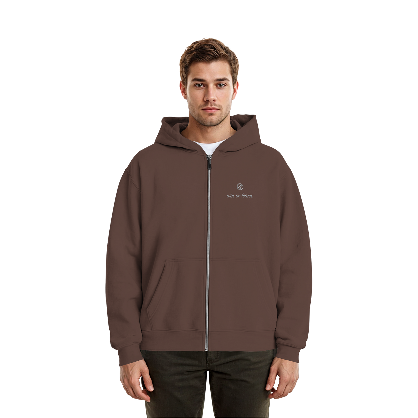 win or learn. - Zip-Hoodie