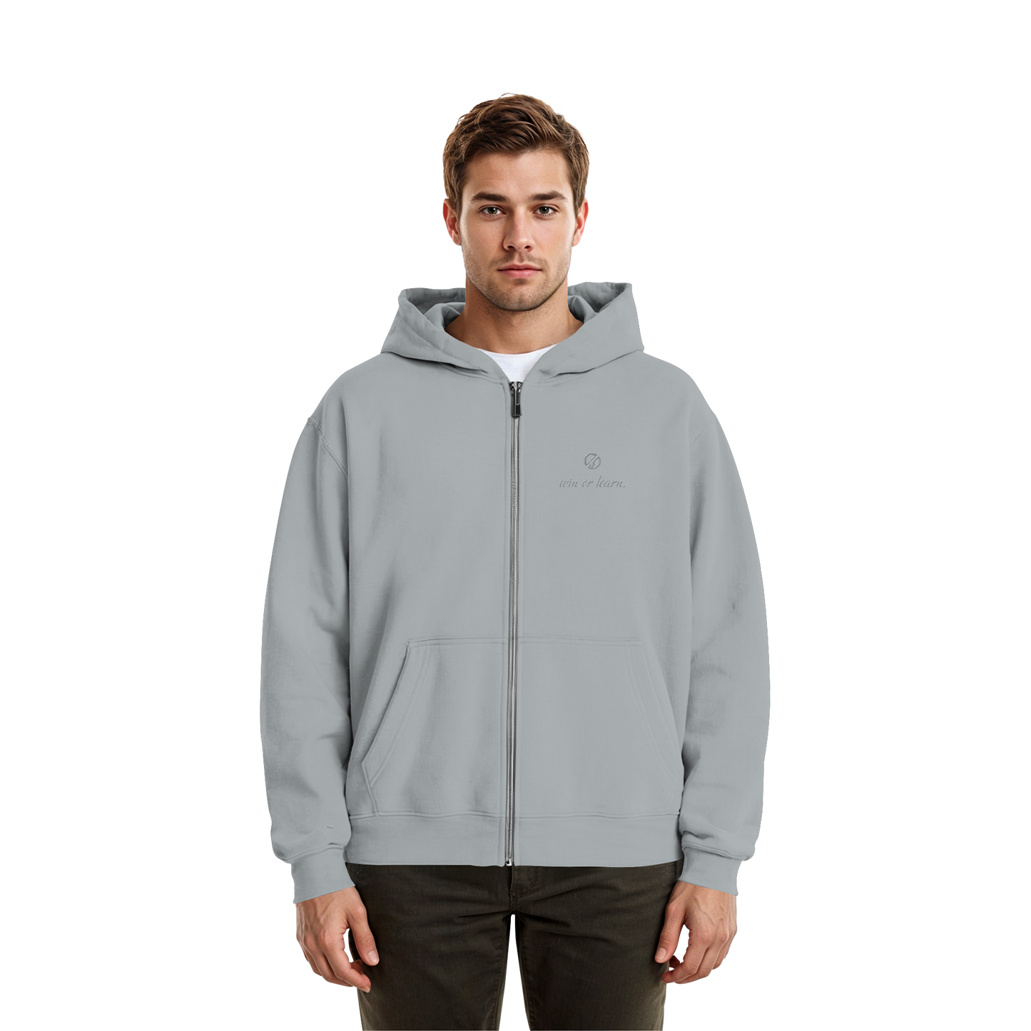 win or learn. - Zip-Hoodie