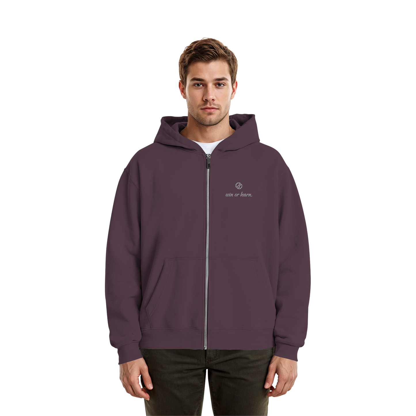 win or learn. - Zip-Hoodie