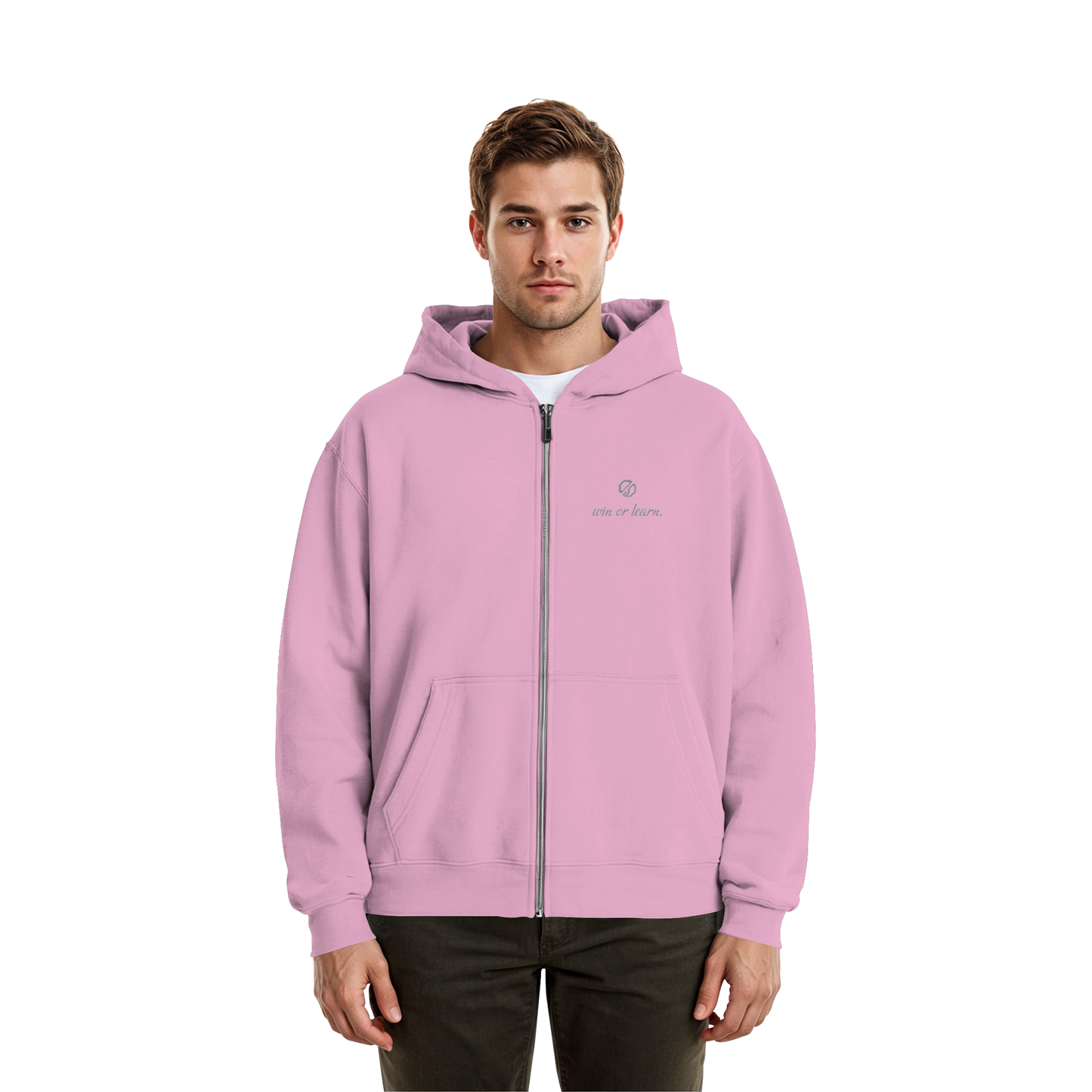win or learn. - Zip-Hoodie