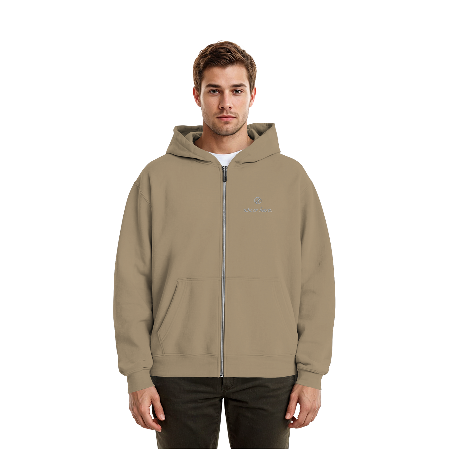 win or learn. - Zip-Hoodie