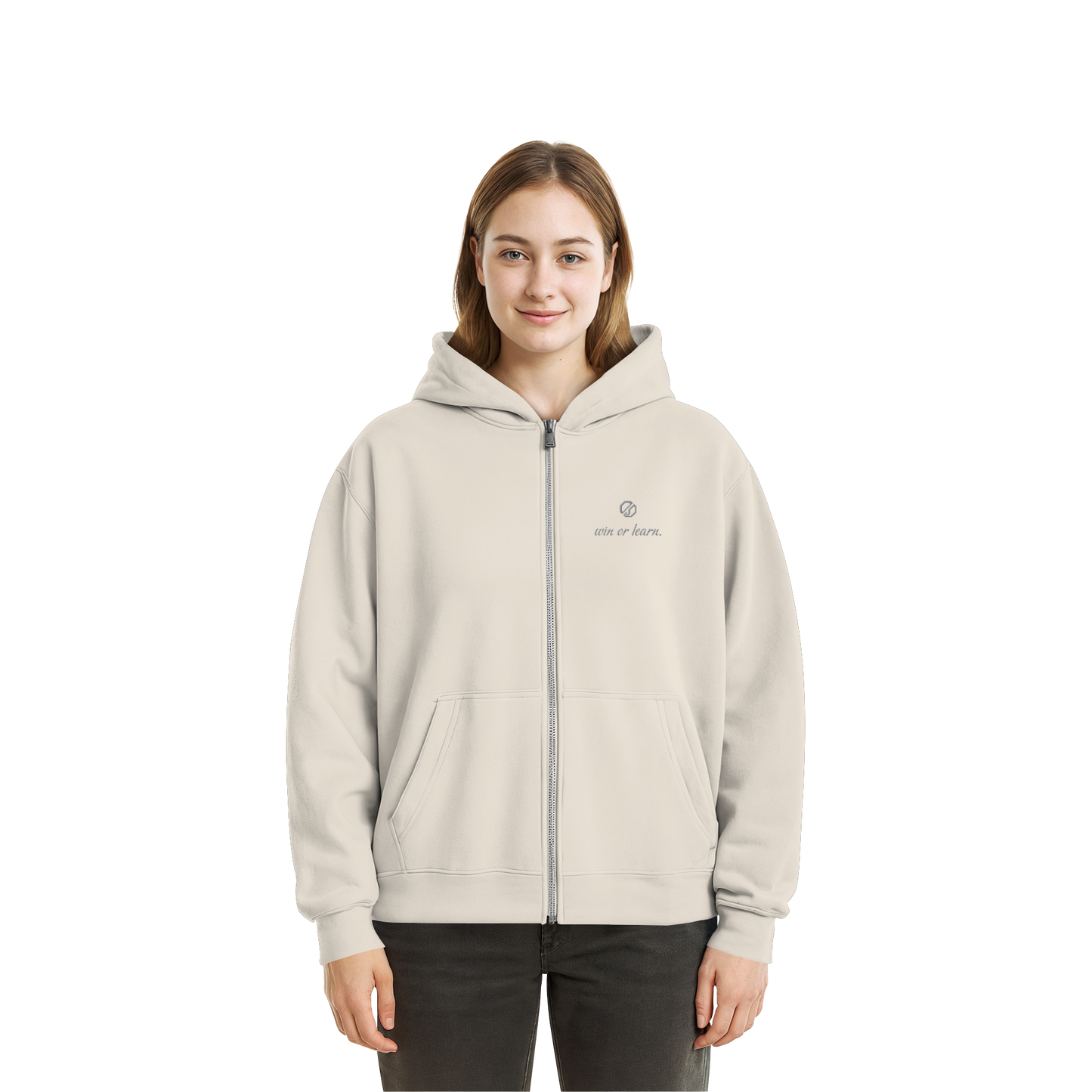 win or learn. - Zip-Hoodie