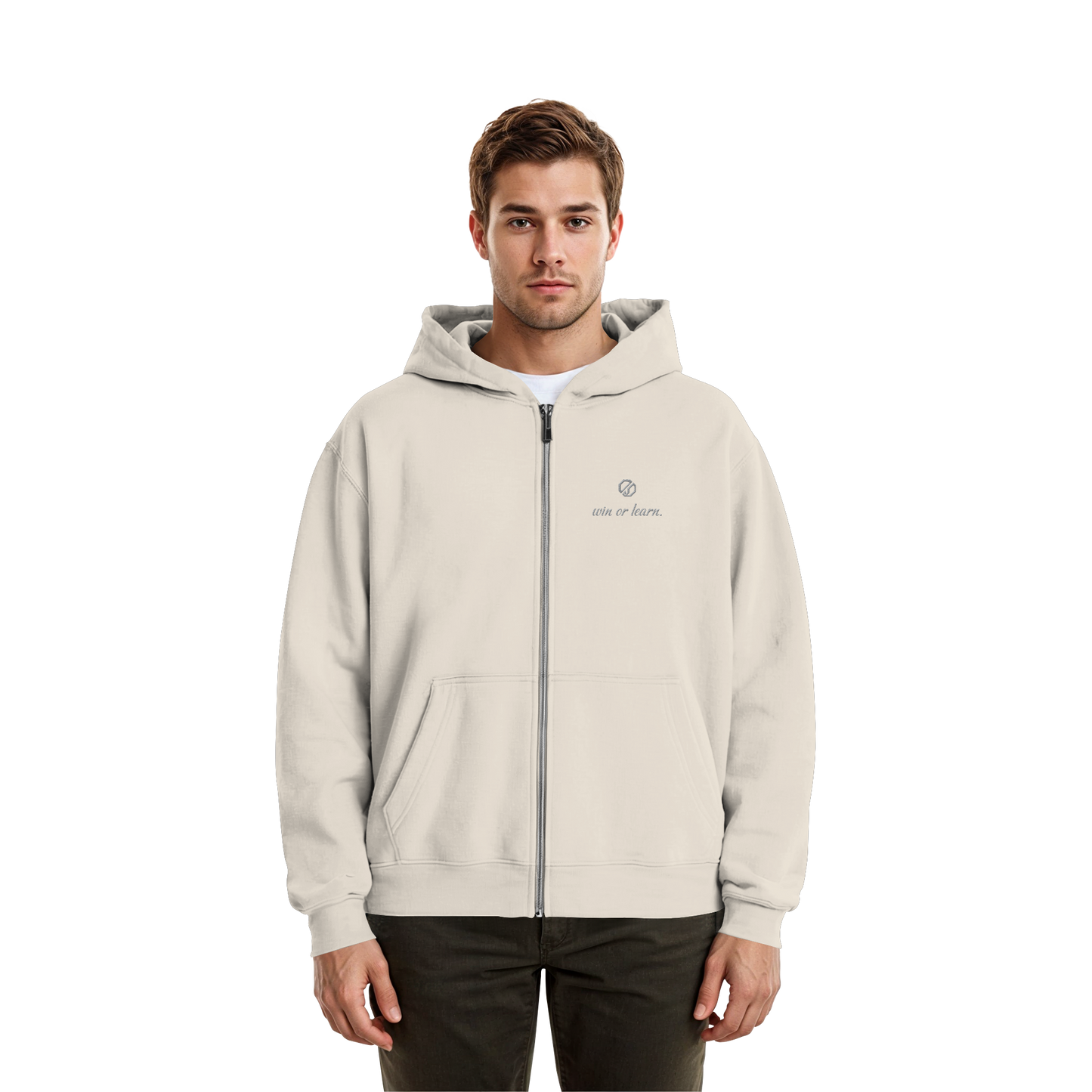 win or learn. - Zip-Hoodie